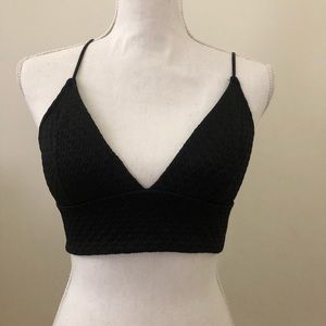 h&m black bralette top w/ adjustable straps